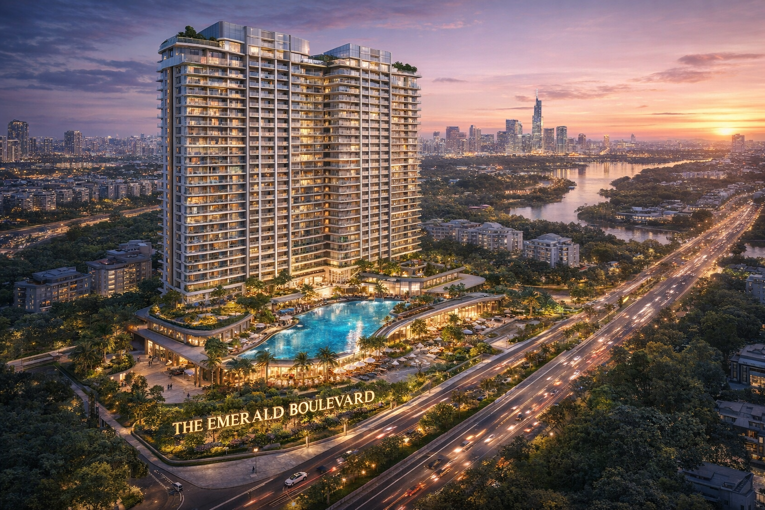 Phối cảnh dự án The Emerald Boulevard