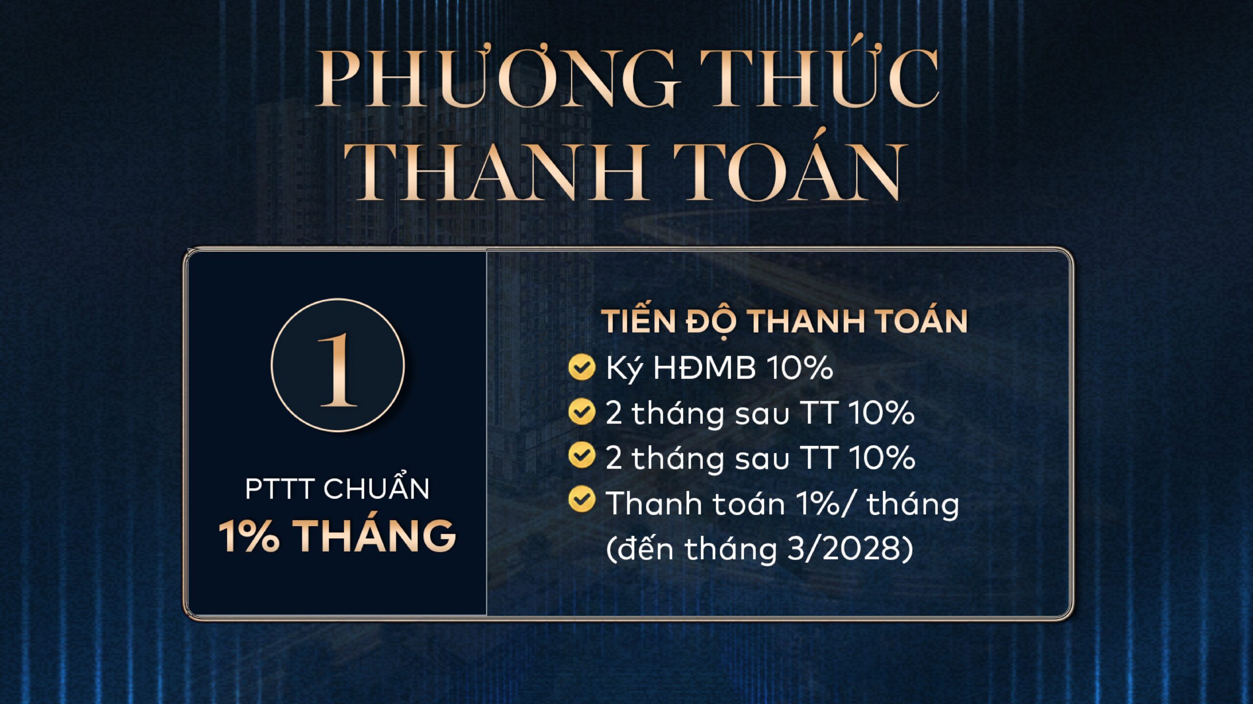 Phương thức thanh toán dự án Fenica dĩ an