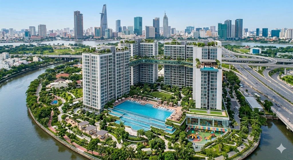 Bức ảnh màu xanh về dự án The Prive