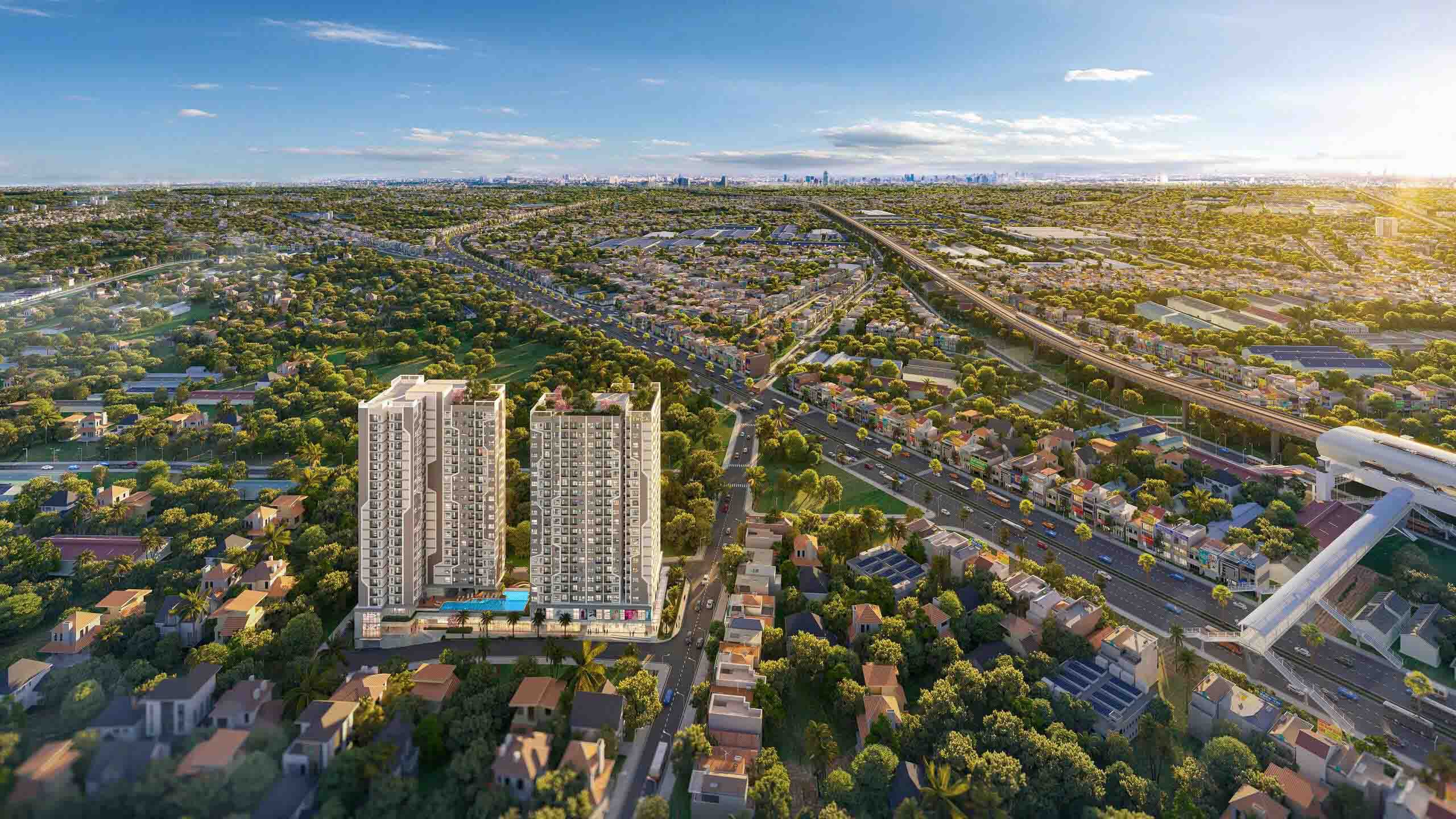 Dữ án Fenica Dĩ An Căn hỗ TOD 4 Mặt Tiền