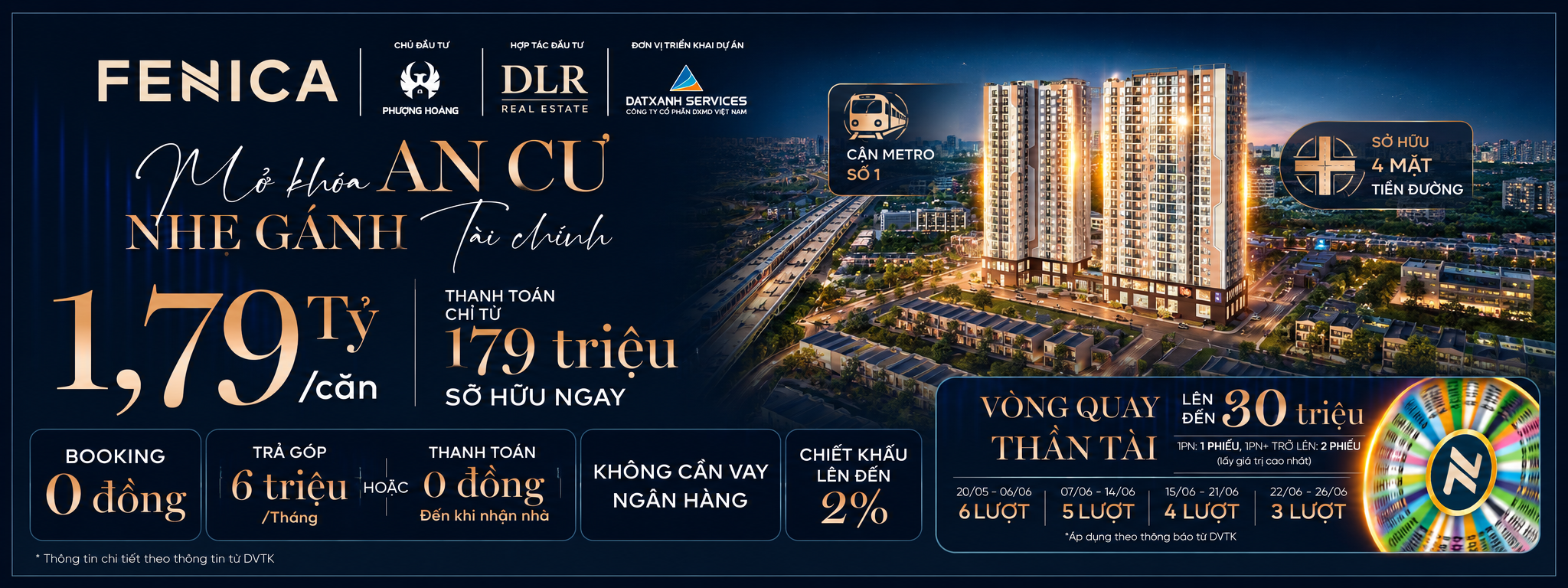 Chính sách chiếc khấu dự án Fenica Dĩ An