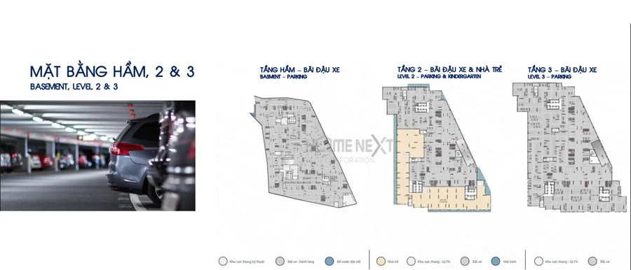 Thông tin bãi đỗ xe tại dự án Opal Sky Line
