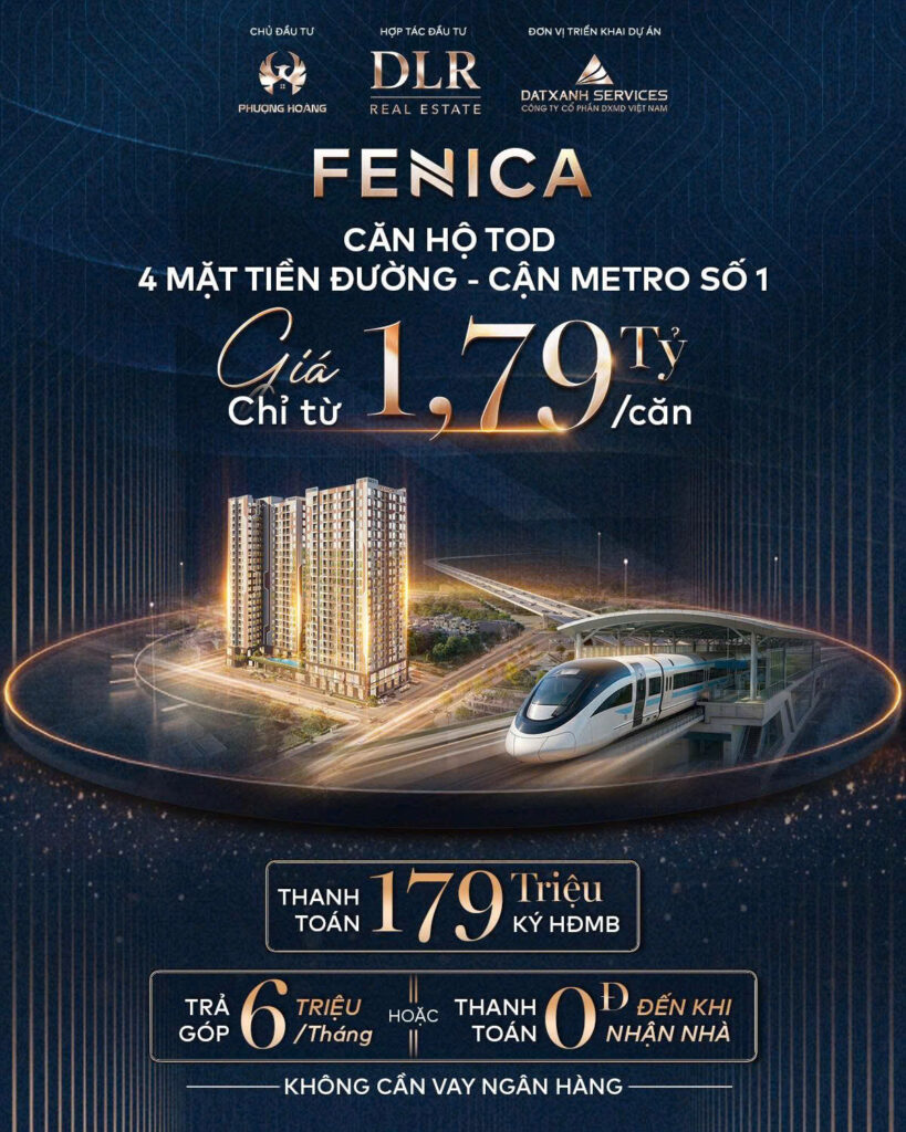 bảng giá dự án fenica dĩ an